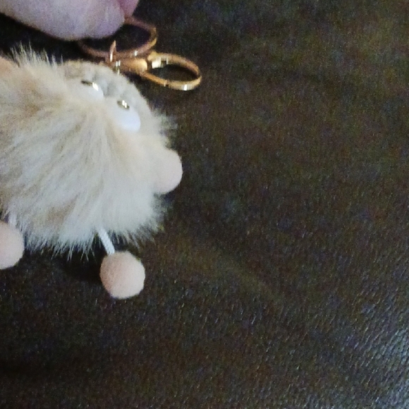 Fluffy Cream Keychain for Small Pets - Picture 3 of 5